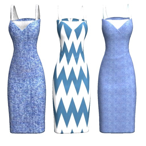 3 Blue Dress Pack