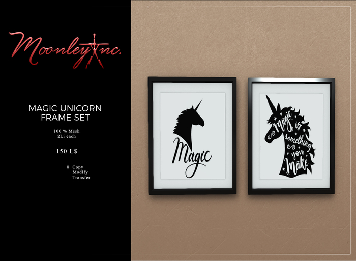 Moonley Inc. - Unicorn Magic Frame Set