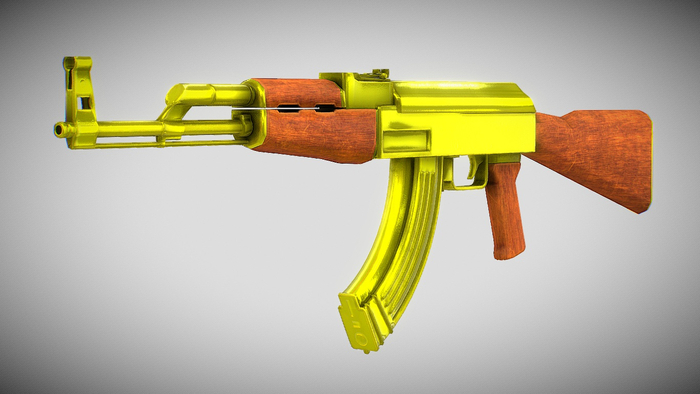 FULL PERM Scripted AK-47 24k Gold Assault Rifle 