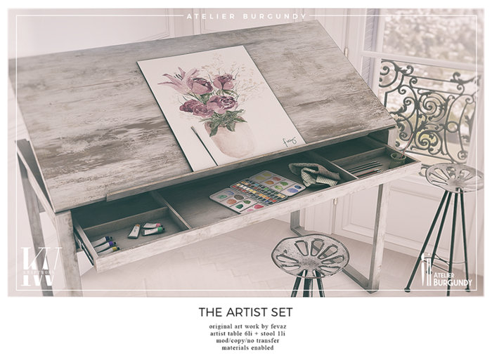 Atelier Burgundy + KraftWork . Artist Set