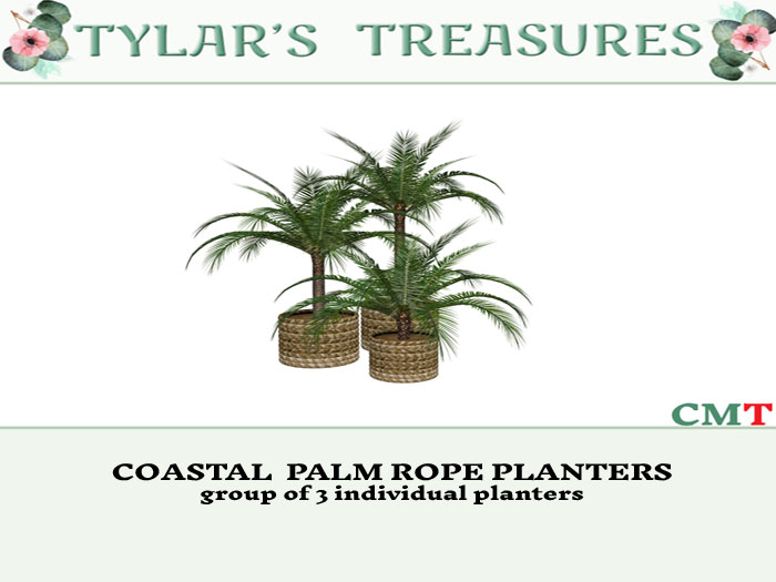 .:TT:.  COASTAL  PALM ROPE PLANTERS  add me!