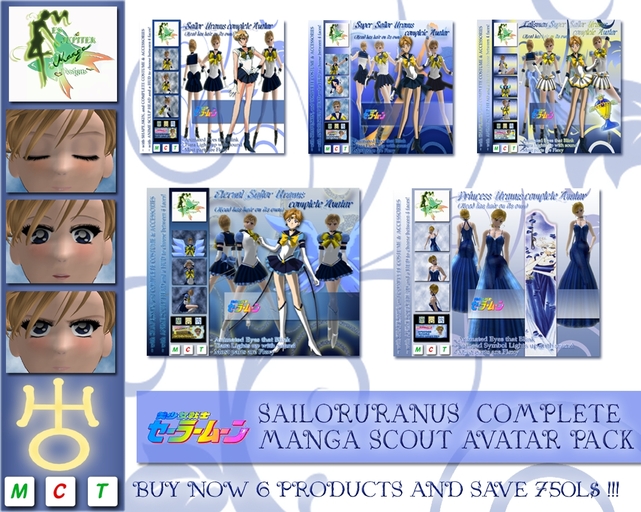 SAILORURANUS COMPLETE MANGA SCOUT AVATAR PACK