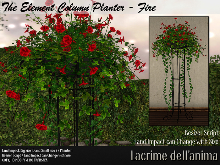 The Element Column Planter - Fire