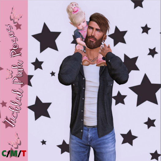 {Tickled Pink} Shoulder Rides With Daddy - BENTO