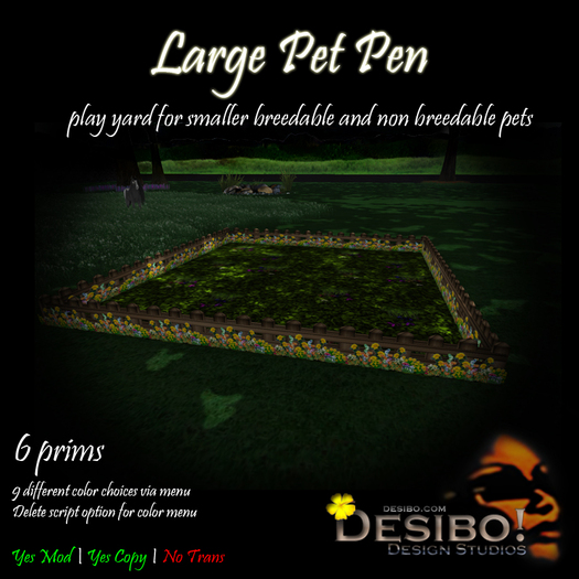 Desibo! Large Picket Fenced Square Pet Pen