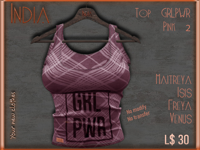 *** India *** - GRLPWR - Top Pink 2