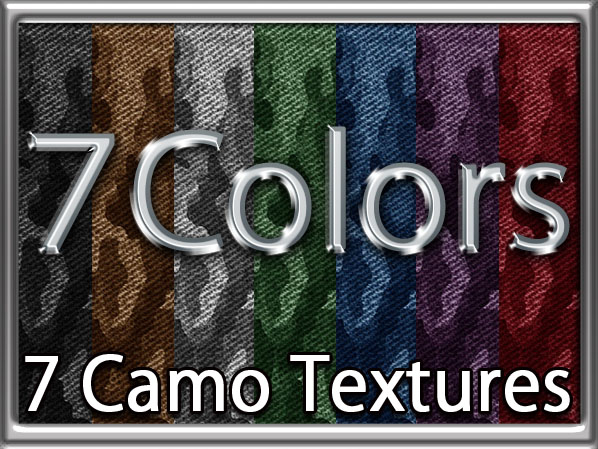 Zoy Texture [ Camo Fabric ] Seamless - 7 Colors