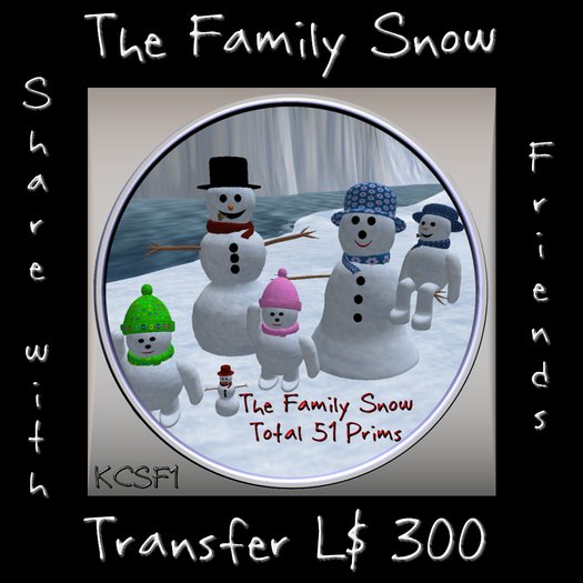KCSF1 Snow Family Total 51 Prims (Rezz Me) MPV