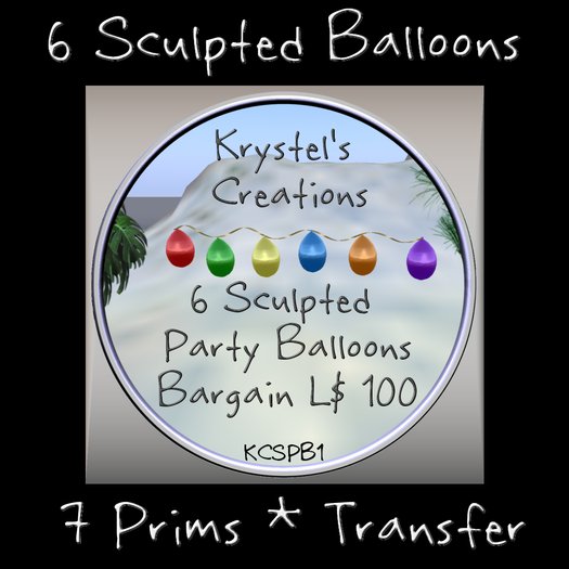 KCSPB1 6 Sculpted Party Balloons (Rezz Me) MPV