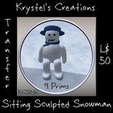 KCSM6 Sitting Small Sculpted Snowman (Rezz Me) MPV