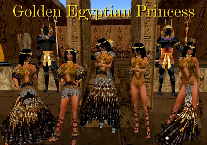 Golden Egyptian Princess Outfits