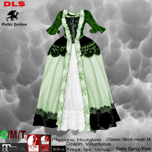 Principessa A black lightgreen boxed
