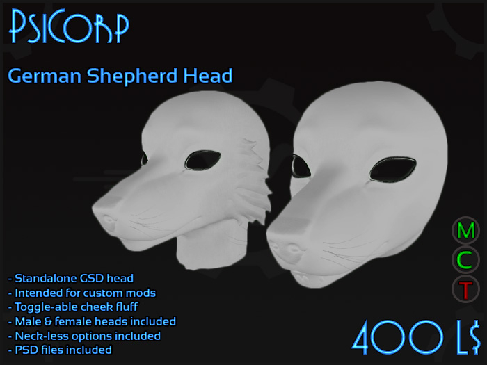 PsiCorp German Shepherd Head