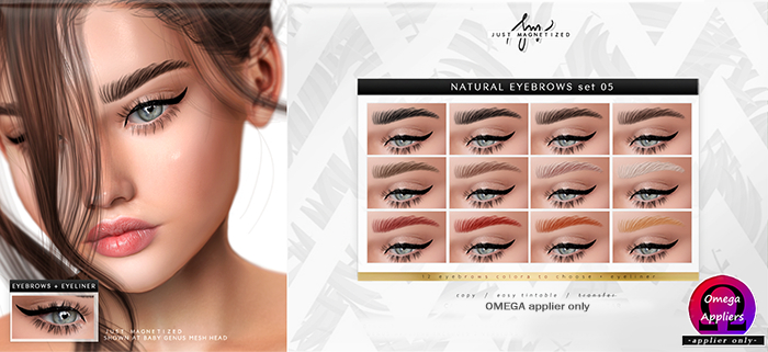 Just Magnetized - Natural Eyebrows - set 05  for OMEGA