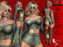 **NJIBA OLIVE URBAN STYLE COMPLET OUTFIT** (WEAR)
