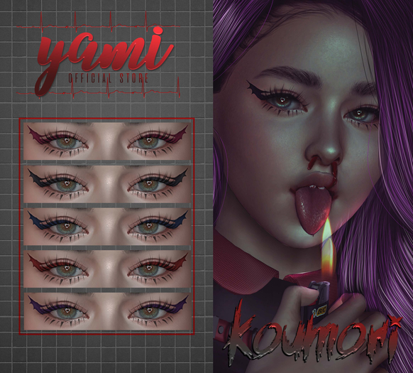 yami - koumori eyeliner - catwa + bom