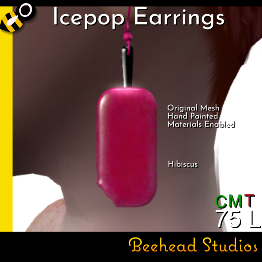 [Beehead Studios] Hibiscus Icepop Earrings
