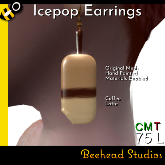 [Beehead Studios] Coffee Latte Icepop Earrings