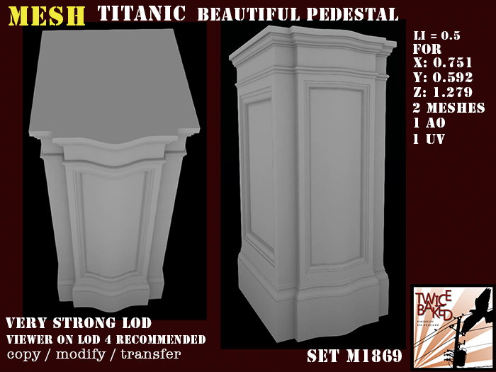 "TB" Beautiful pedestal element of the Titanic stairs  M1869