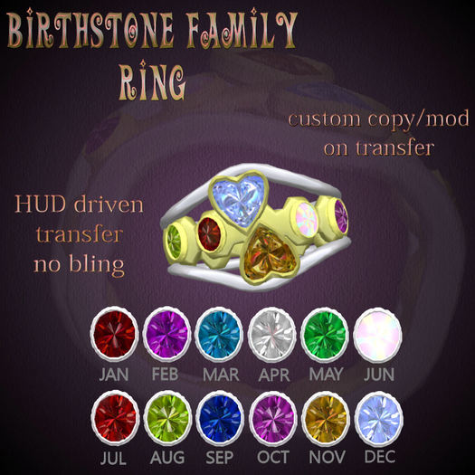 Birthstone Family ring
