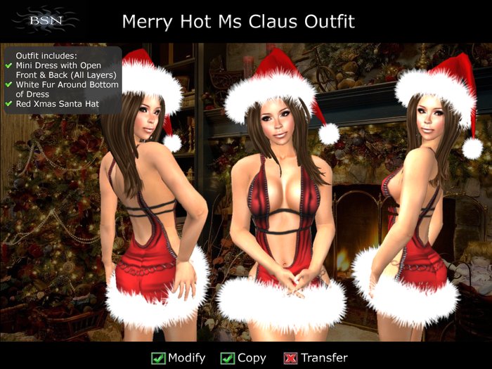 BSN Merry Hot Ms Claus Outfit *Holiday Promo*
