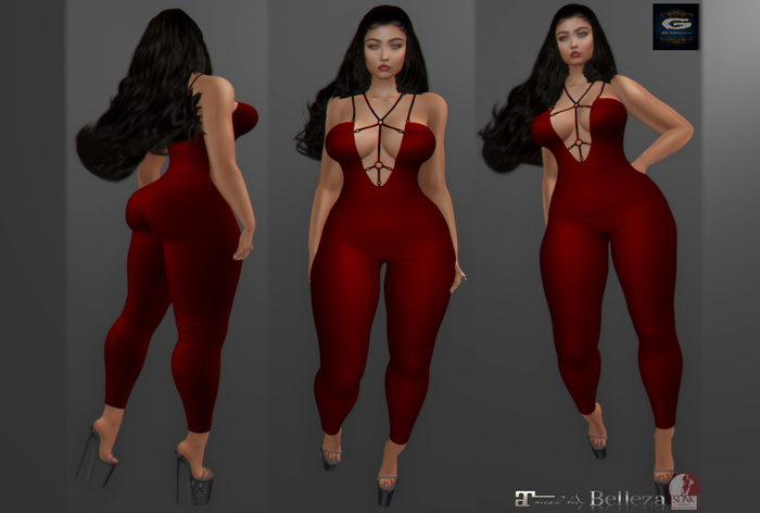 ::G.B-Jumpsuit-Red::