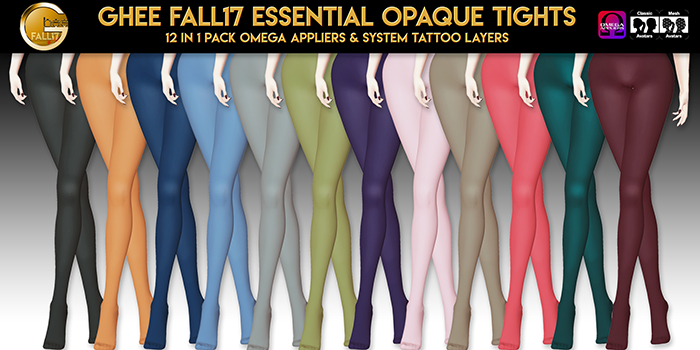 Ghee Fall17 Essential Opaque Tights  (add to unpack)