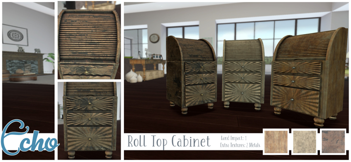 Echo - Avery - Roll Top Cabinet - Style 2 - Box