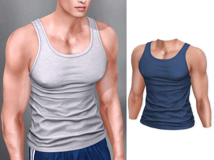Mossu - Greg Tank Top - Blue