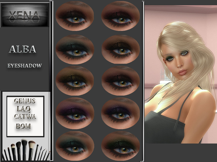 ALBA. EYESHADOW FOR GENUS, LAQ, GENUS AND BOM