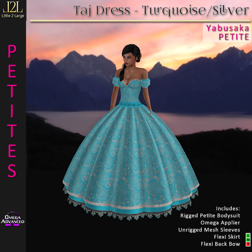 L2L Taj Dress - Turquoise/Silver - Petites