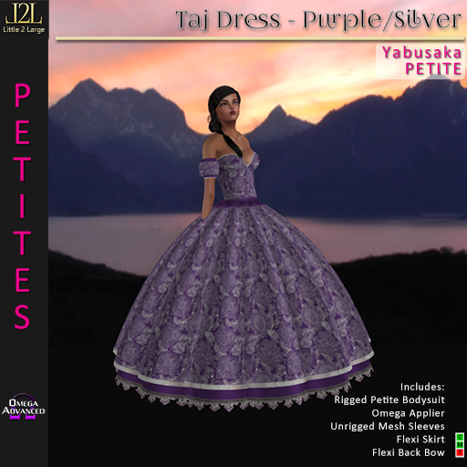 L2L Taj Dress - Purple/Silver - Petites