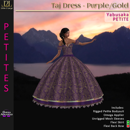 L2L Taj Dress - Purple/Gold - Petites