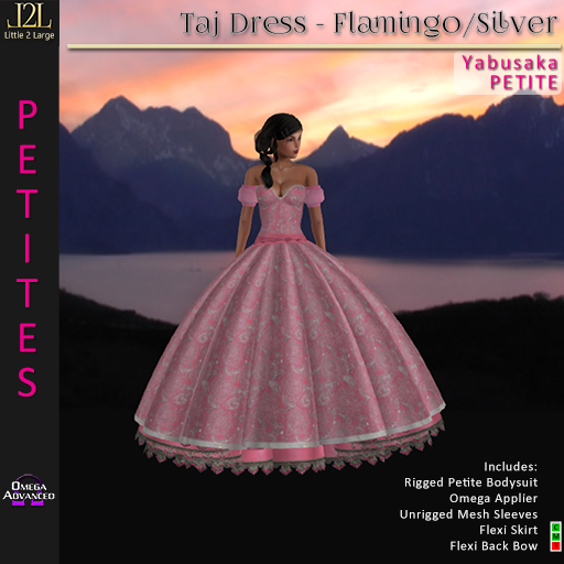 L2L Taj Dress - Flamingo/Silver - Petites