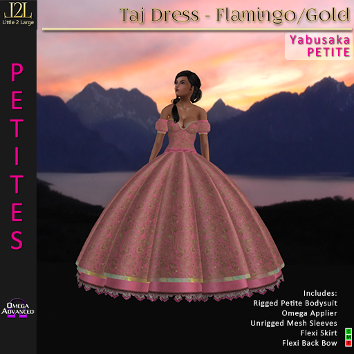 L2L Taj Dress - Flamingo/Gold - Petites