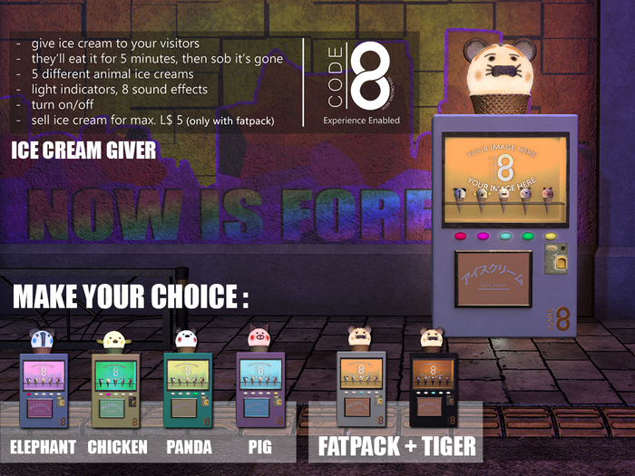 ::Code 8:: Animal Ice Cream Vendor Fatpack 