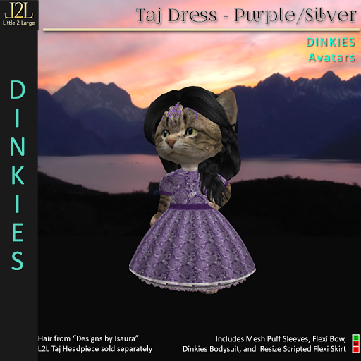 L2L Taj Dress - Purple/Silver - Dinkies