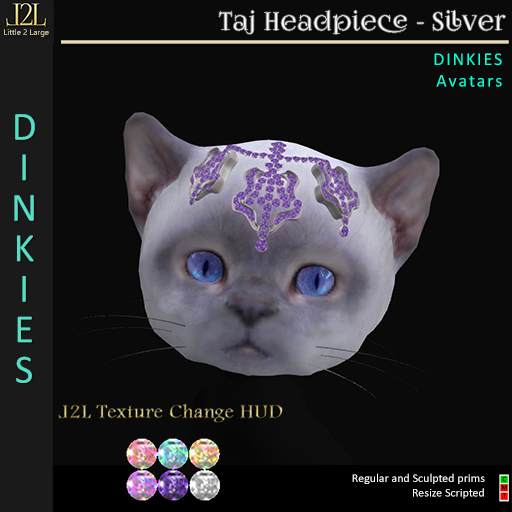 L2L Taj Headpiece, Silver - Dinkies