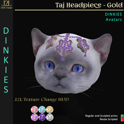 L2L Taj Headpiece, Gold - Dinkies