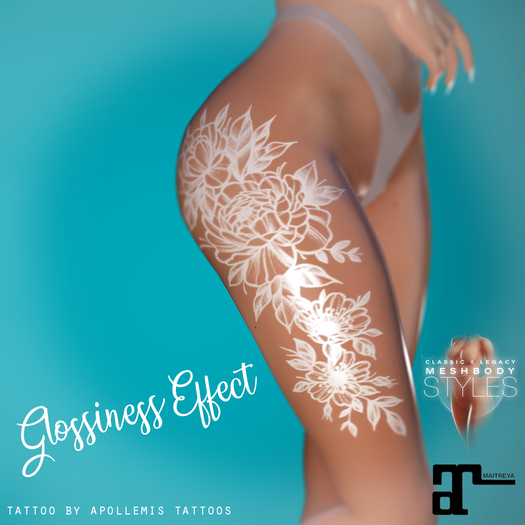 APOLLEMIS TATTOOS Thighs Floral Composition [3d SHINE / TINT]