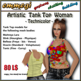 Artistic Tank Top -Technicolor - F [emmegi]
