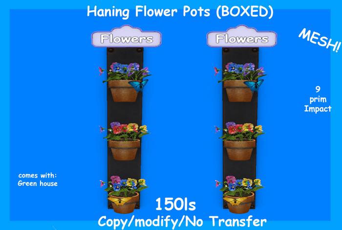 Haning Flower Pots (BOXED)