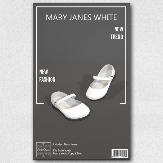 {LQ} - Youth Mary Janes White