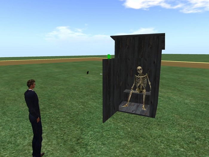 Outhouse skeleton -do you mind