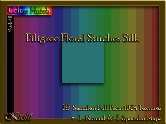 !Kushi! FiligreeFloralStitchesSILK Textures -WearToUnpack