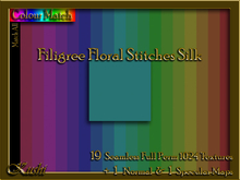 Filigree Floral Stitches Silk Solids Textures