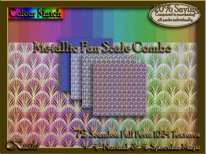 Metallic Fan Scale Combo Textures