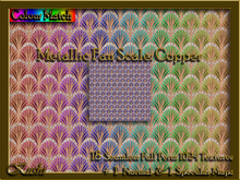 Metallic Fan Scale Copper Textures
