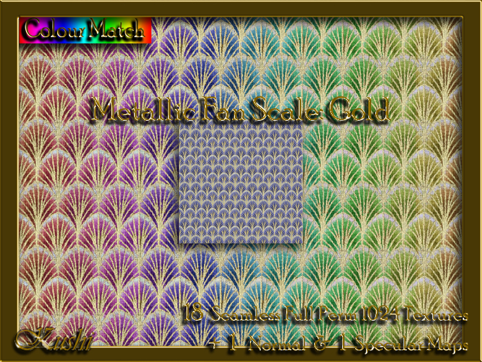 !Kushi! MetallicFanScaleGOLD Textures -WearToUnpack
