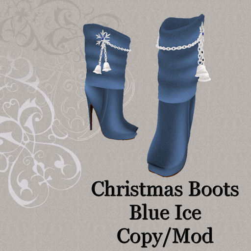 Christmas Blue Ice Boots